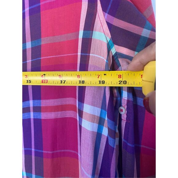 Lauren Ralph Lauren  100% Cotton Plaid Button Down Shirt Sz M - Picture 6 of 9